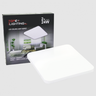 Neljakandiline LED-laevalgusti "SOPOT" 2x24W 13 Neljakandiline LED-laevalgusti "SOPOT" 2x24W 13