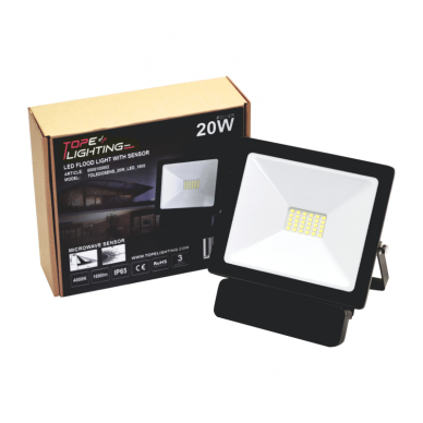 LED floodlight with microwave sensor "TOLEDOSENS" 20W 6