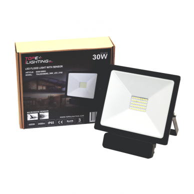 LED floodlight with microwave sensor "TOLEDOSENS" 30W 6