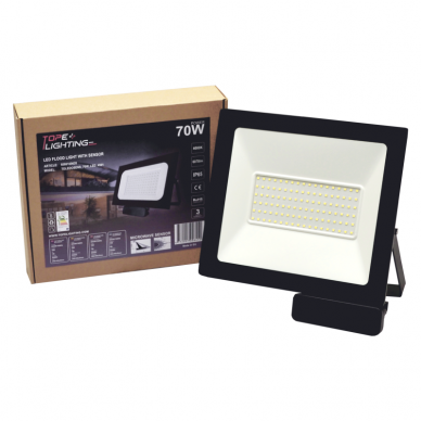 LED floodlight with microwave sensor "TOLEDOSENS" 70W 6