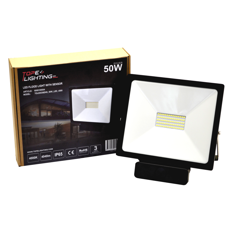 LED-väliprožektor liikumisanduriga "TOLEDOSENS" 50W 6 LED-väliprožektor liikumisanduriga "TOLEDOSENS" 50W 6