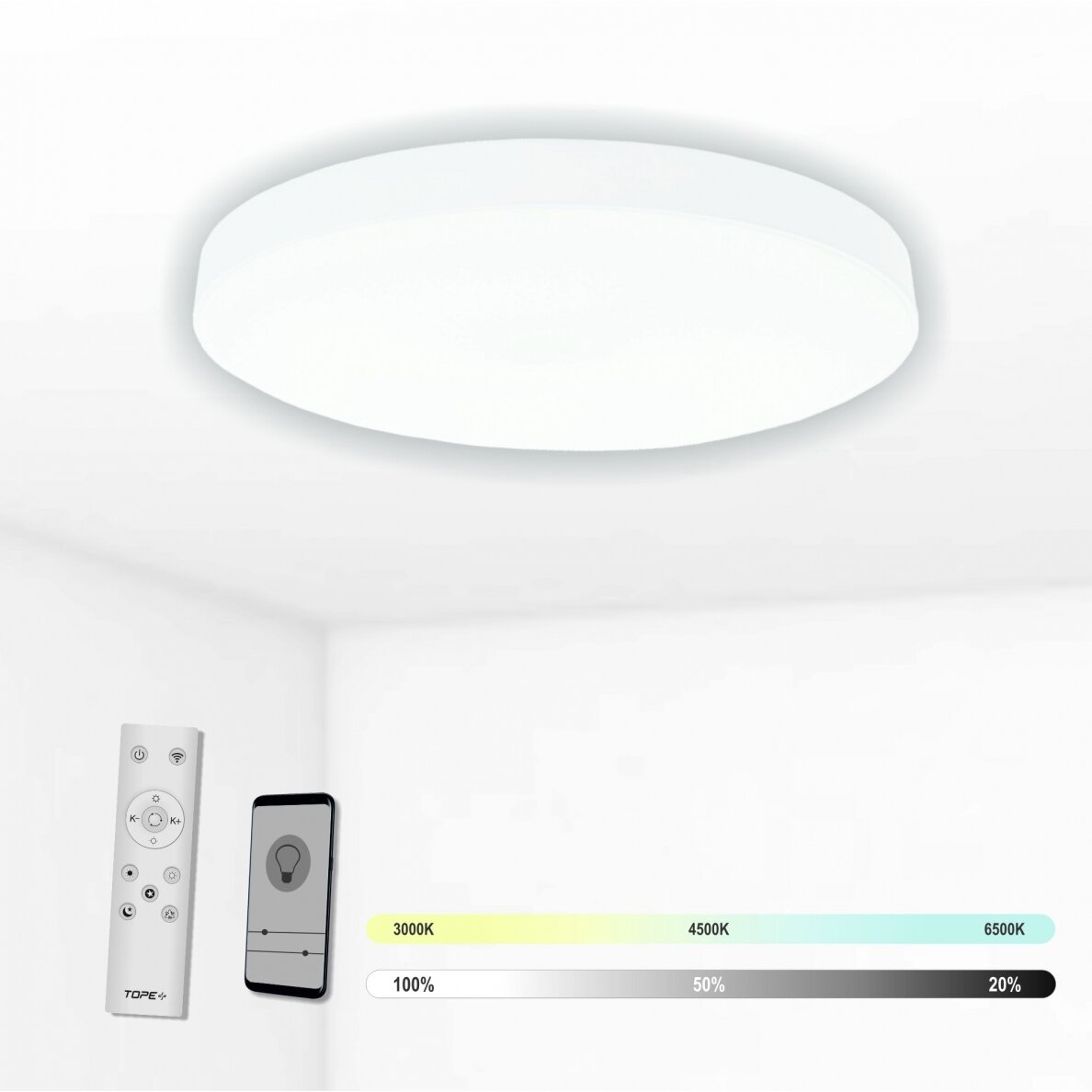 Lubinis baltas LED šviestuvas "BOSTON" 2x48W Lubinis baltas LED šviestuvas "BOSTON" 2x48W