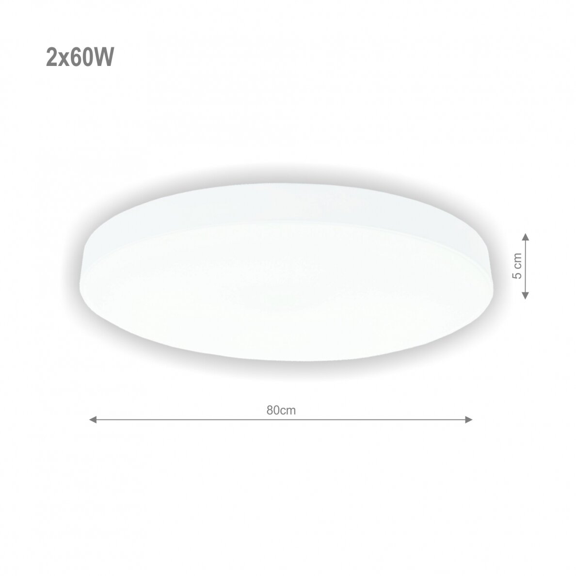 Ümmargune valge LED-valgusti "BOSTON" 2x60W 1 Ümmargune valge LED-valgusti "BOSTON" 2x60W 1