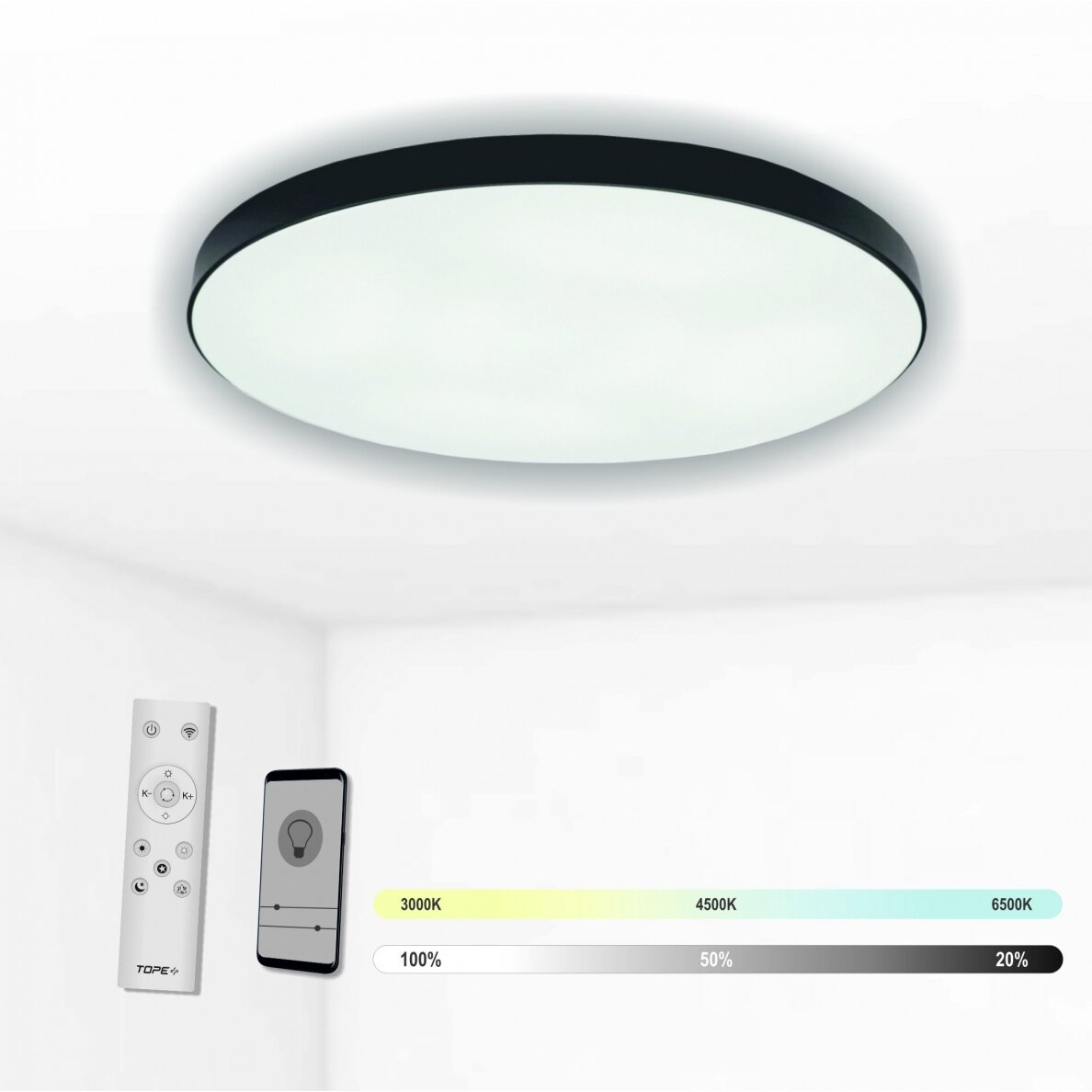 Lubinis juodas LED šviestuvas "BOSTON" 2x60W Lubinis juodas LED šviestuvas "BOSTON" 2x60W