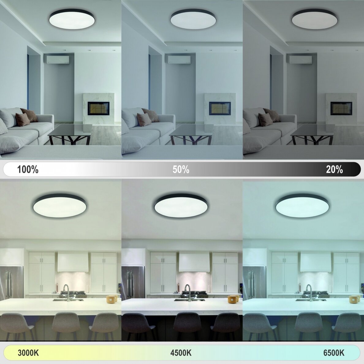 Black LED ceiling light "BOSTON" 2x60W 3 Black LED ceiling light "BOSTON" 2x60W 3