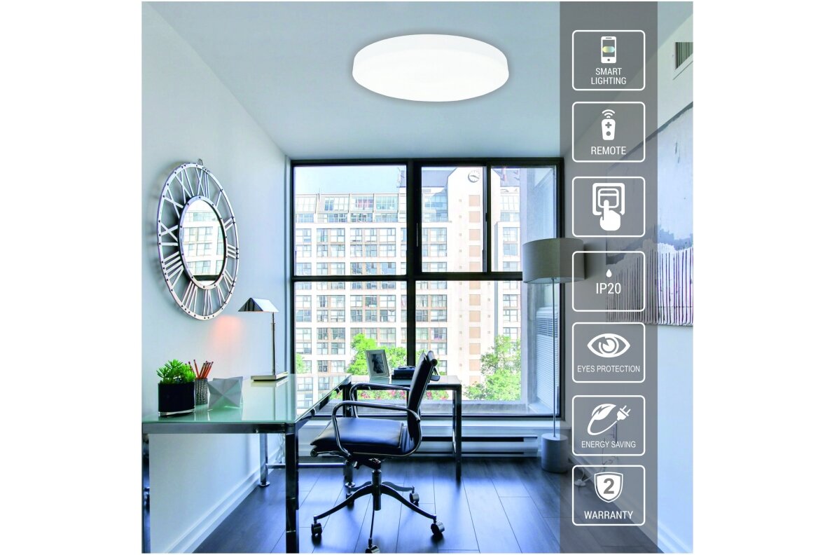 Biała lampa sufitowa LED „BOSTON” 2×36W 2 Biała lampa sufitowa LED „BOSTON” 2×36W 2