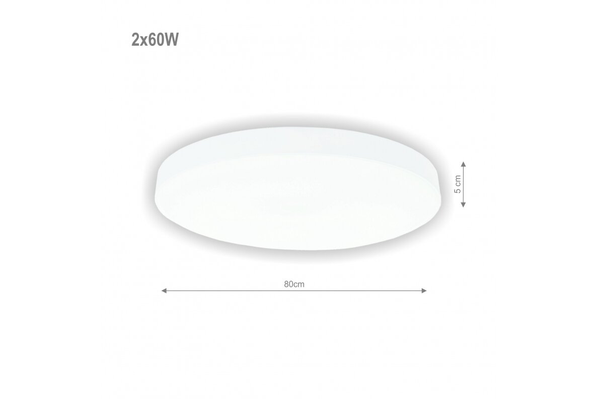 Biała lampa sufitowa LED „BOSTON” 2×60W 1 Biała lampa sufitowa LED „BOSTON” 2×60W 1