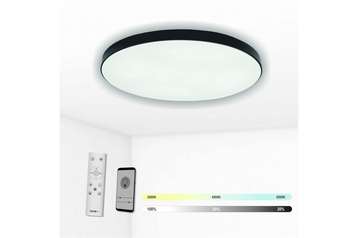 Czarna lampa sufitowa LED „BOSTON” 2×48W Czarna lampa sufitowa LED „BOSTON” 2×48W