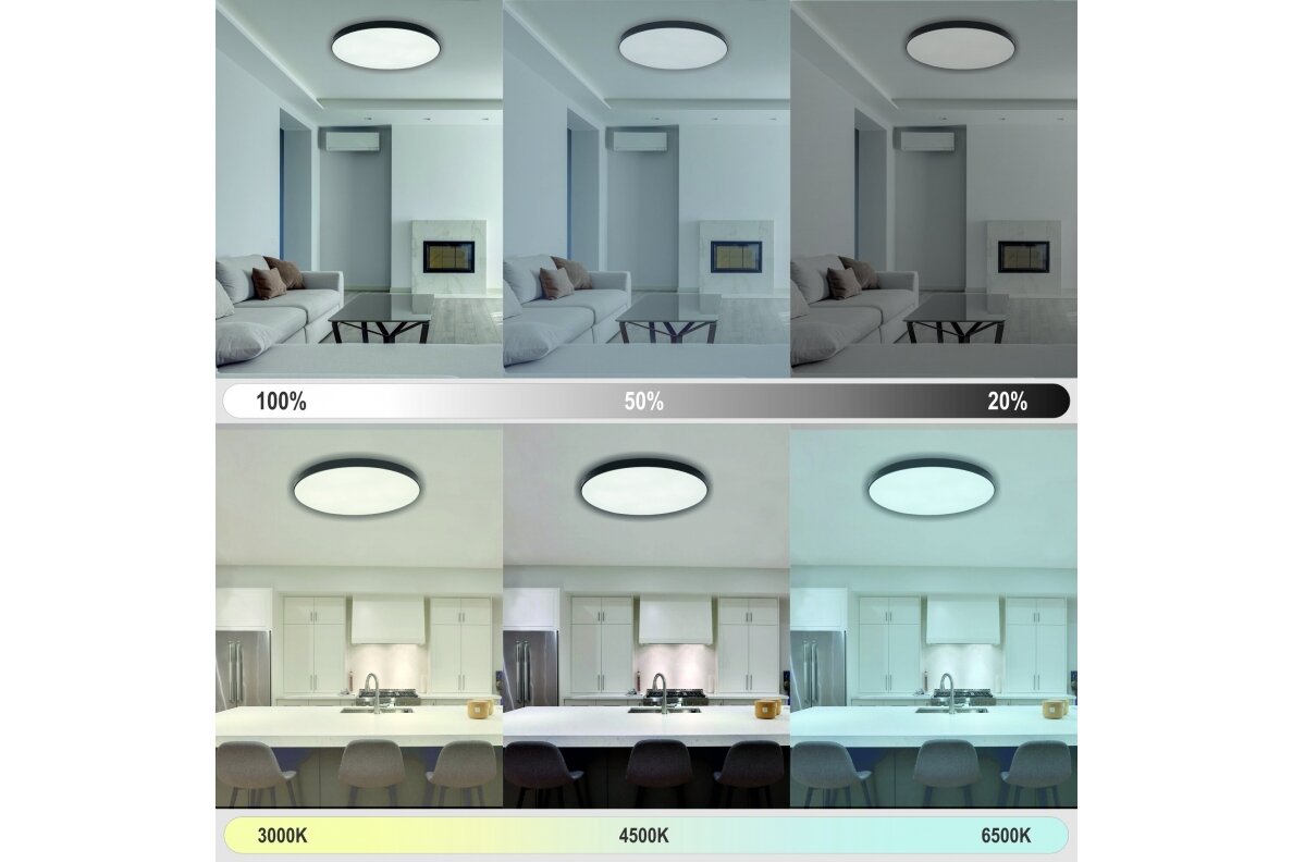 Czarna lampa sufitowa LED „BOSTON” 2×48W 3 Czarna lampa sufitowa LED „BOSTON” 2×48W 3