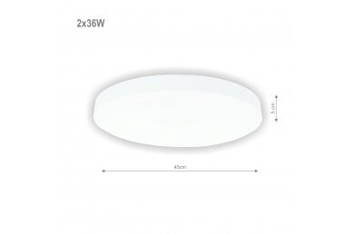 Biała lampa sufitowa LED „BOSTON” 2×36W 1 Biała lampa sufitowa LED „BOSTON” 2×36W 1