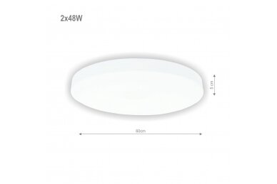 Valkoinen LED-kattovalo "BOSTON" 2x48W 1