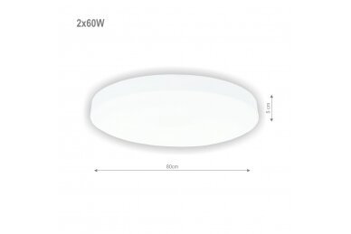 Valkoinen LED-kattovalo "BOSTON" 2x60W 1