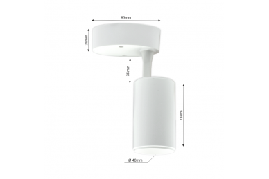 Biała lampa sufitowa LED „TELA” 10W-3000K 1
