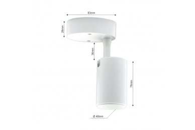 Biała lampa sufitowa LED „TELA” 7W-3000K 1