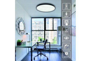 Musta LED-kattovalo "BOSTON" 2x36W 2