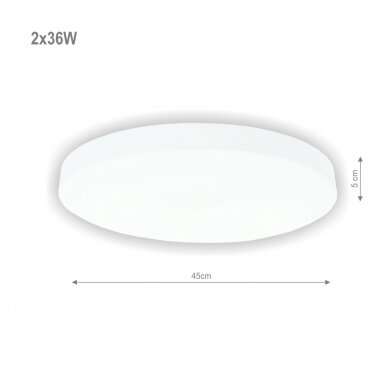 Boston 2x36W потолочный белый светодиодный светильник 1