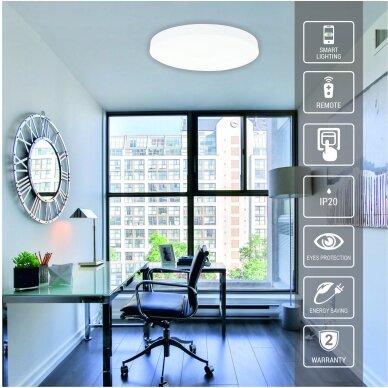 Lubinis baltas LED šviestuvas "BOSTON" 2x60W 2 Lubinis baltas LED šviestuvas "BOSTON" 2x60W 2