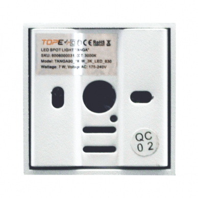 Plafonveida balts LED gaismeklis "TANGA" 7W 5 Plafonveida balts LED gaismeklis "TANGA" 7W 5