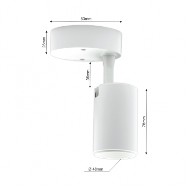 Tela 7W-3000K потолочный белый светодиодный светильник 1