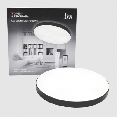 Lubinis juodas LED šviestuvas "BOSTON" 2x60W 13 Lubinis juodas LED šviestuvas "BOSTON" 2x60W 13