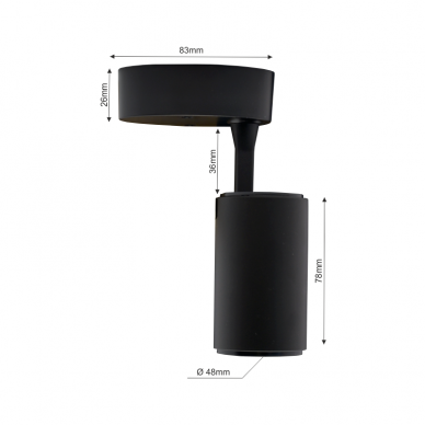 LED laevalgusti must "TELA" 10W-4000K 1 LED laevalgusti must "TELA" 10W-4000K 1
