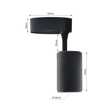 LED laevalgusti must "TELA" 7W-4000K 1 LED laevalgusti must "TELA" 7W-4000K 1