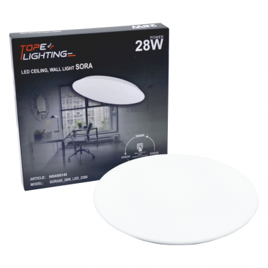 Lubinis sieninis LED šviestuvas "SORA" 28W 6 Lubinis sieninis LED šviestuvas "SORA" 28W 6