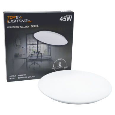 Ceiling and wall mounted LED luminaire "SORA" 45W 6