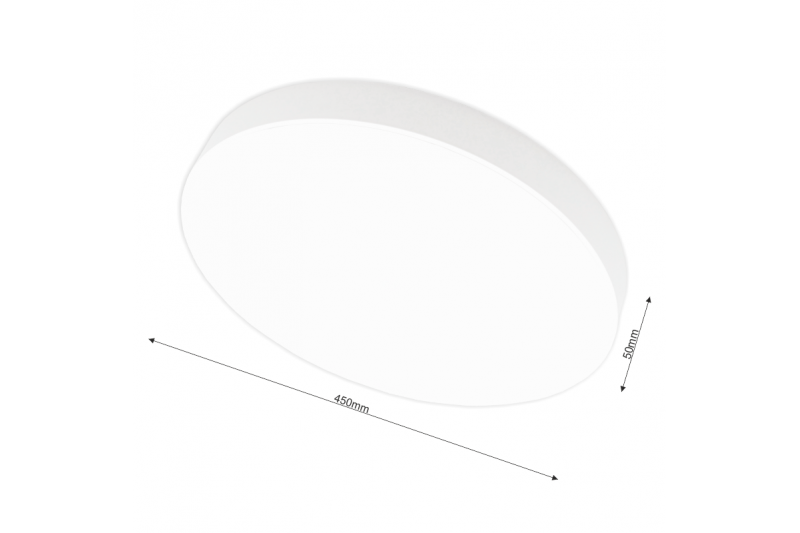 Biała lampa sufitowa LED „BOLTON” 36W 1 Biała lampa sufitowa LED „BOLTON” 36W 1