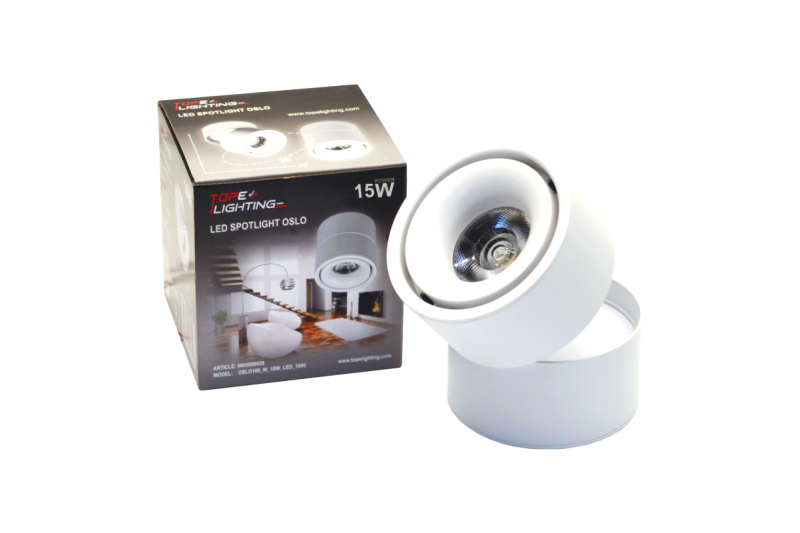 Biały reflektor LED „OSLO” 15W 6