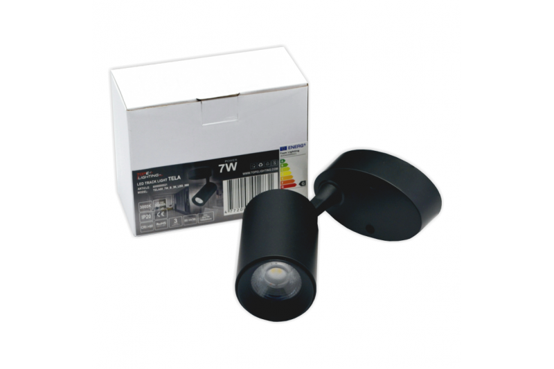 Czarna lampa sufitowa LED „TELA” 7W-3000K 10