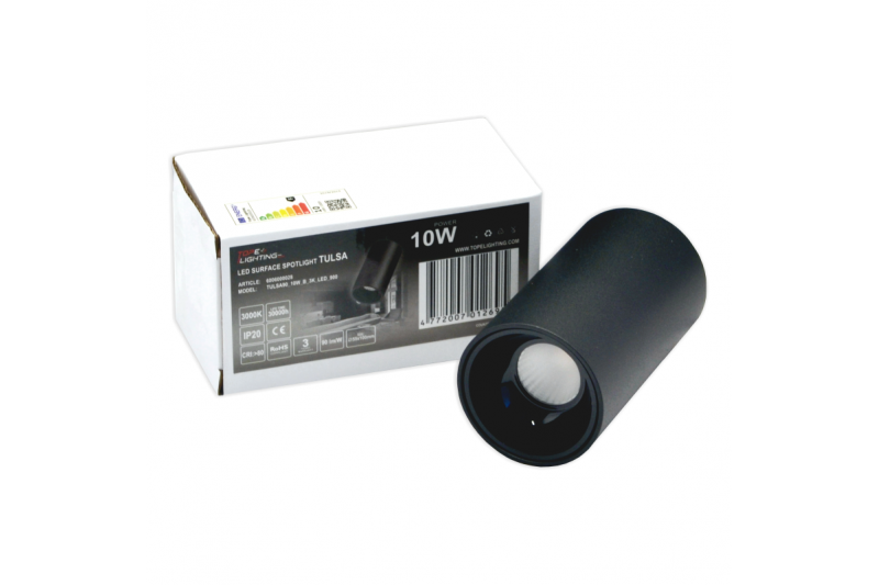Czarna lampa sufitowa LED „TULSA” 10W 5 Czarna lampa sufitowa LED „TULSA” 10W 5
