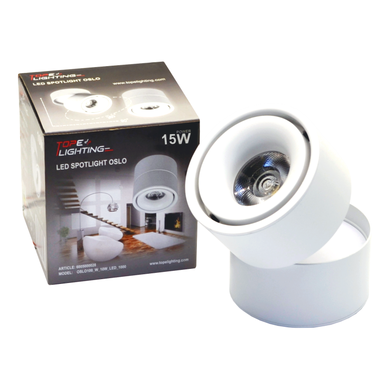 Prožektorveida balts LED gaismeklis "OSLO" 15W 6 Prožektorveida balts LED gaismeklis "OSLO" 15W 6