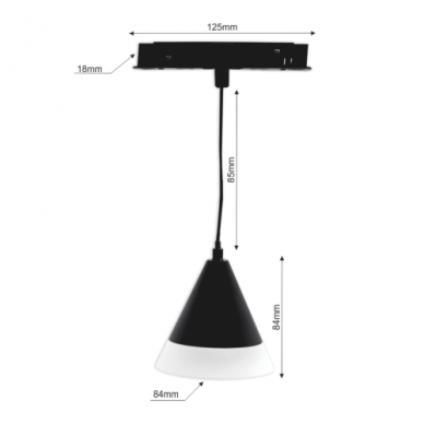 Magnetinės LED sistemos juodas akcentinis šviestuvas "TAMPA" 5W 4 Magnetinės LED sistemos juodas akcentinis šviestuvas "TAMPA" 5W 4