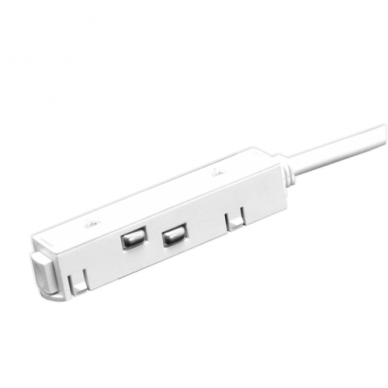 Magnetinės LED sistemos balta elektrinė jungtis "TAMPA" (išoriniam maitinimo šaltinio pajungimui)