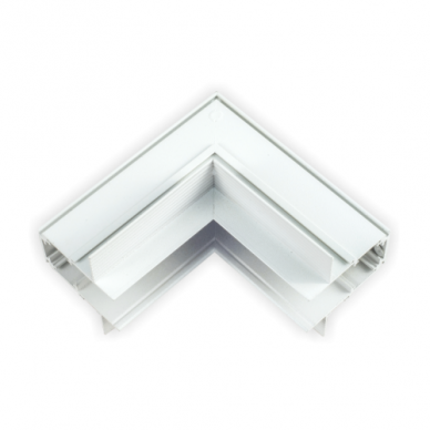 Magnetinės LED sistemos balta kampinė jungtis įleidžiama prie lubų ir sienos "TAMPA"