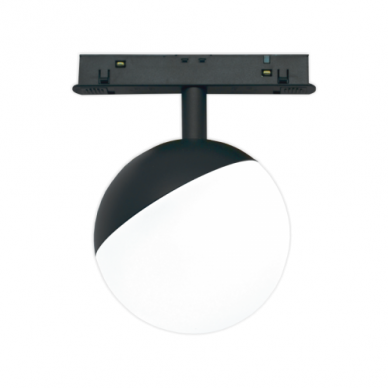 Magnetinės LED sistemos juodas apvalus akcentinis šviestuvas "TAMPA" 7W