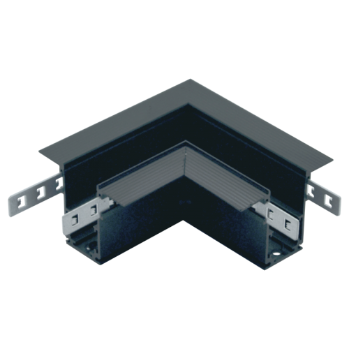 Magnetic LED system black recessed corner connector for ceiling "TAMPA"