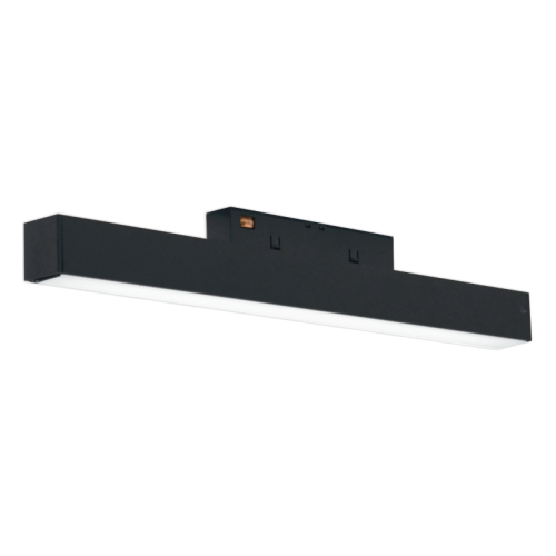 Magnetinės LED sistemos juodas linijinis šviestuvas "TAMPA" 12W