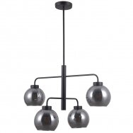 Pakabinamas juodas šviestuvas "POGGI" 4x40W