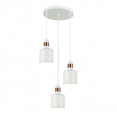 Pakabinamas baltas šviestuvas "RESTENZA" 3x40W