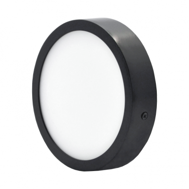 Paviršinis apvalus juodas LED šviestuvas "MODENA" 16W-3000K 1 Paviršinis apvalus juodas LED šviestuvas "MODENA" 16W-3000K 1