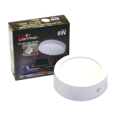 Paviršinis apvalus LED šviestuvas "MODENA" 8W-4000K 6 Paviršinis apvalus LED šviestuvas "MODENA" 8W-4000K 6