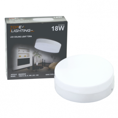Virsapmetuma apalš LED panelis "TORA" 18W 6 Virsapmetuma apalš LED panelis "TORA" 18W 6