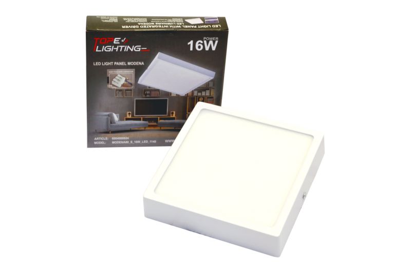 Kwadratowy natynkowy panel LED „MODENA” 16W-4000K 6 Kwadratowy natynkowy panel LED „MODENA” 16W-4000K 6