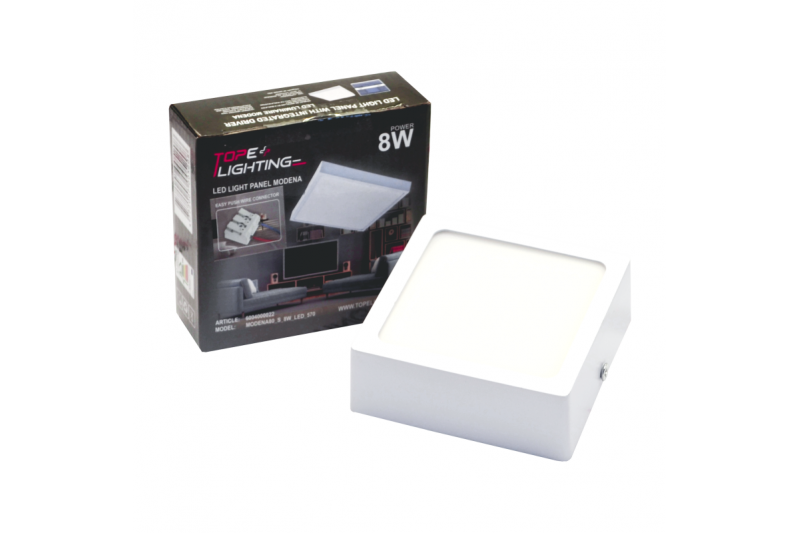 Kwadratowy natynkowy panel LED „MODENA” 8W-4000K 6 Kwadratowy natynkowy panel LED „MODENA” 8W-4000K 6