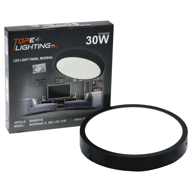 Surface round black LED panel "MODENA" 30W-3000K 6 Surface round black LED panel "MODENA" 30W-3000K 6