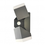 Wall mounted outdoor LED luminaire with microwave sensor "SOMASENS" 2x6W Wall mounted outdoor LED luminaire with microwave sensor "SOMASENS" 2x6W