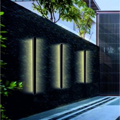 Sieninis juodas LED šviestuvas "TAMNA" 45W, 1600mm Sieninis juodas LED šviestuvas "TAMNA" 45W, 1600mm