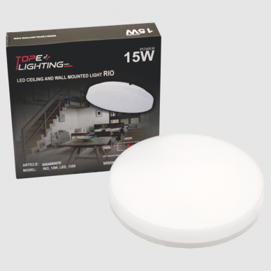 Ceiling and wall mounted luminaire "RIO" 15W 12